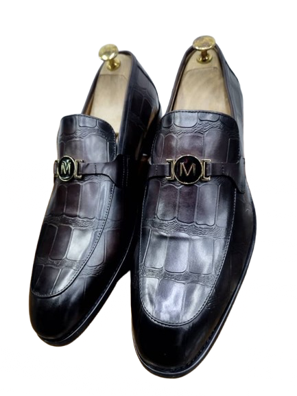 Men Dress Shoes - Leather - Brown buckled