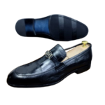 Men Dress Shoes - Leather - Black buckled