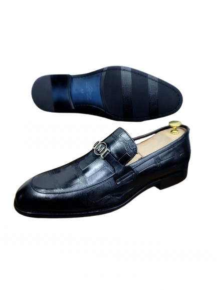 Men Dress Shoes - Leather - Black buckled