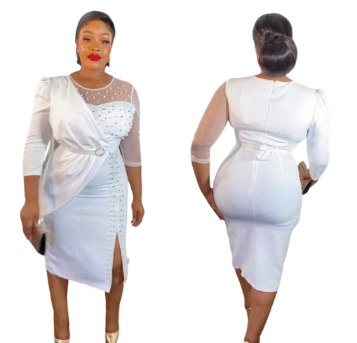 Ladies Party Dress - White