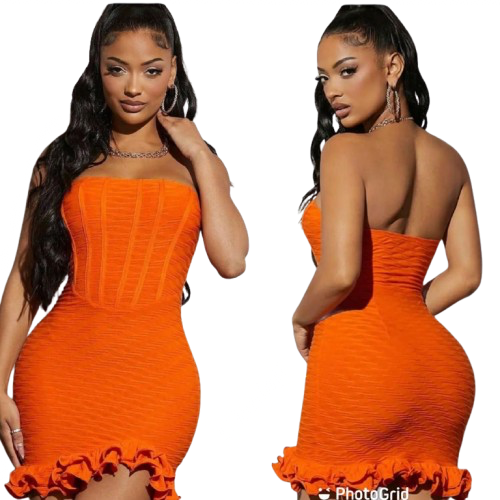Ladies Tight Fit Dress Flowery - Classy