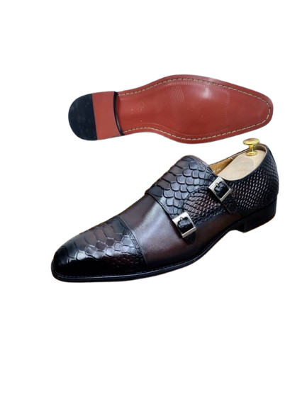 Men Dress Shoes - Leather - Buckled Brown