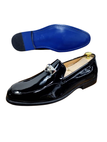 Men Dress Shoes - Leather - Black Buckled