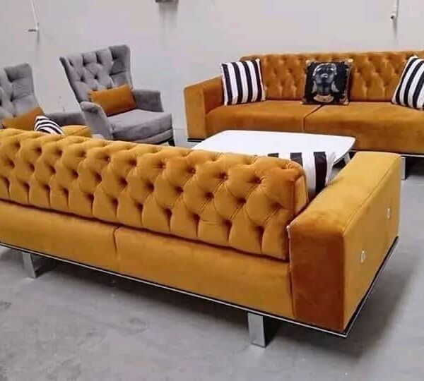 Living Room Furniture Set - yellow