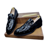 Men Dress Shoes - Leather - Black Buckled