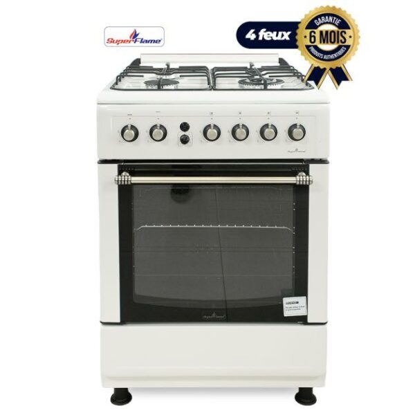 Cuisinière à gaz - SUPER FLAME - PREMIUM - 4 foyers - 60 x 60