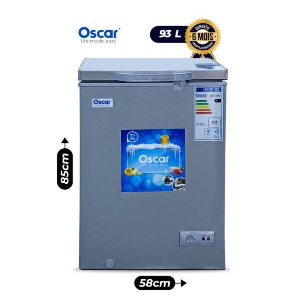 Congélateur coffre - OSCAR - OSC-200 - 93 Litres - A+ - Gris
