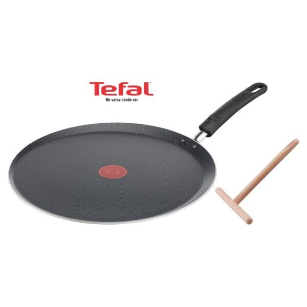 Poêle à Crêpe Antiadhésive 34 cm + répartiteur Galettière Easy cook & Clean - Tefal - B5549712 - Aluminuim - Noir - Garantie 1 mois