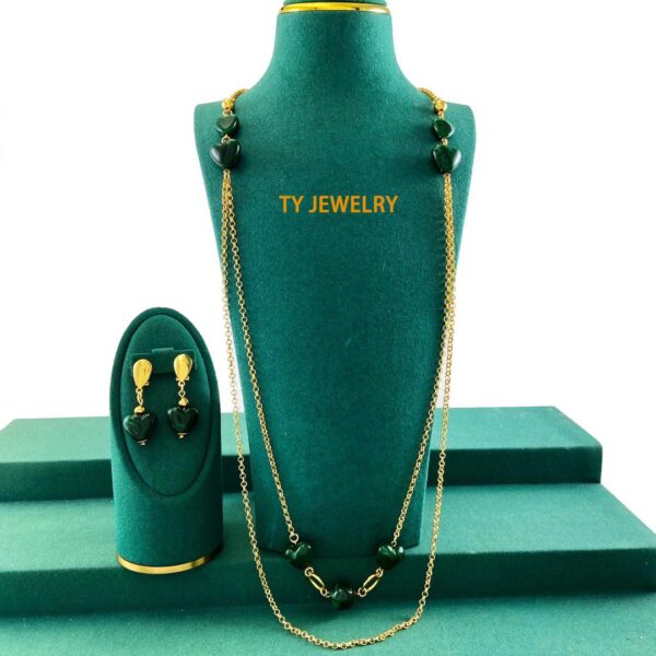 Collier et boucles d'oreilles - long
