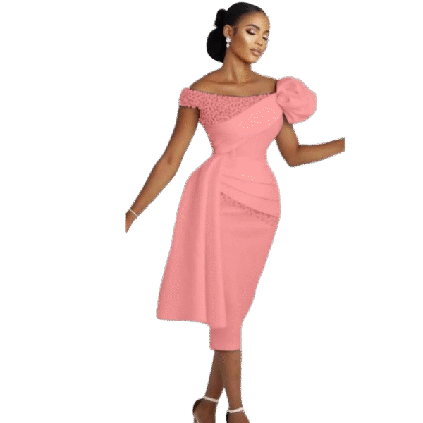 Elegant Off-Shoulder Midi Dress