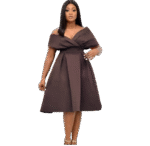 Chic Off-Shoulder Flare Dress – Image 3