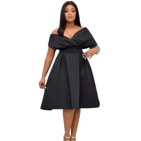 Chic Off-Shoulder Flare Dress
