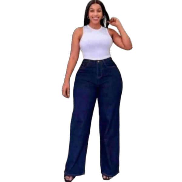 High-Waisted Wide-Leg Jeans