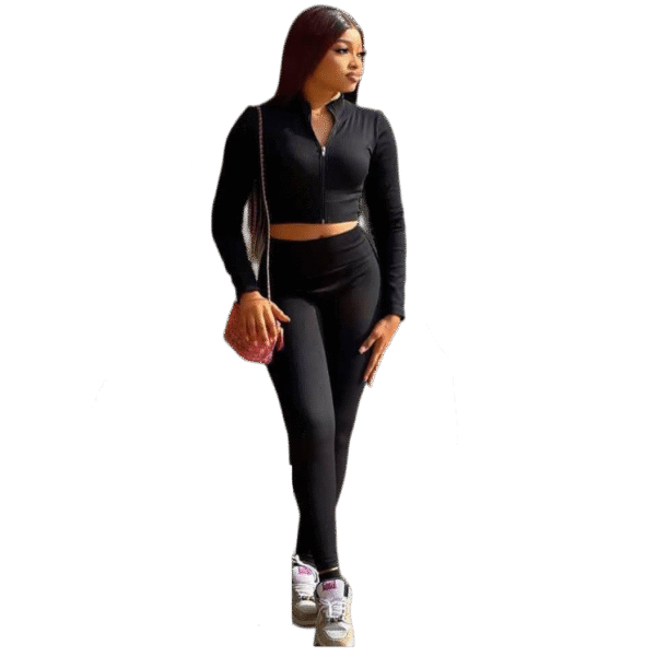 Chic Black Casual Set