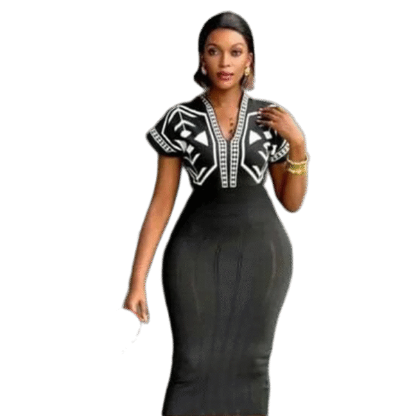 Tribal-Inspired Knit Bodycon Dress