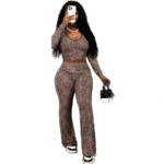 Leopard Print Two-Piece Set