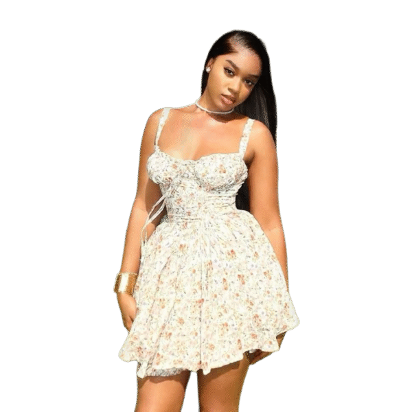 Floral Corset Mini Dress – Romantic Summer Vibes